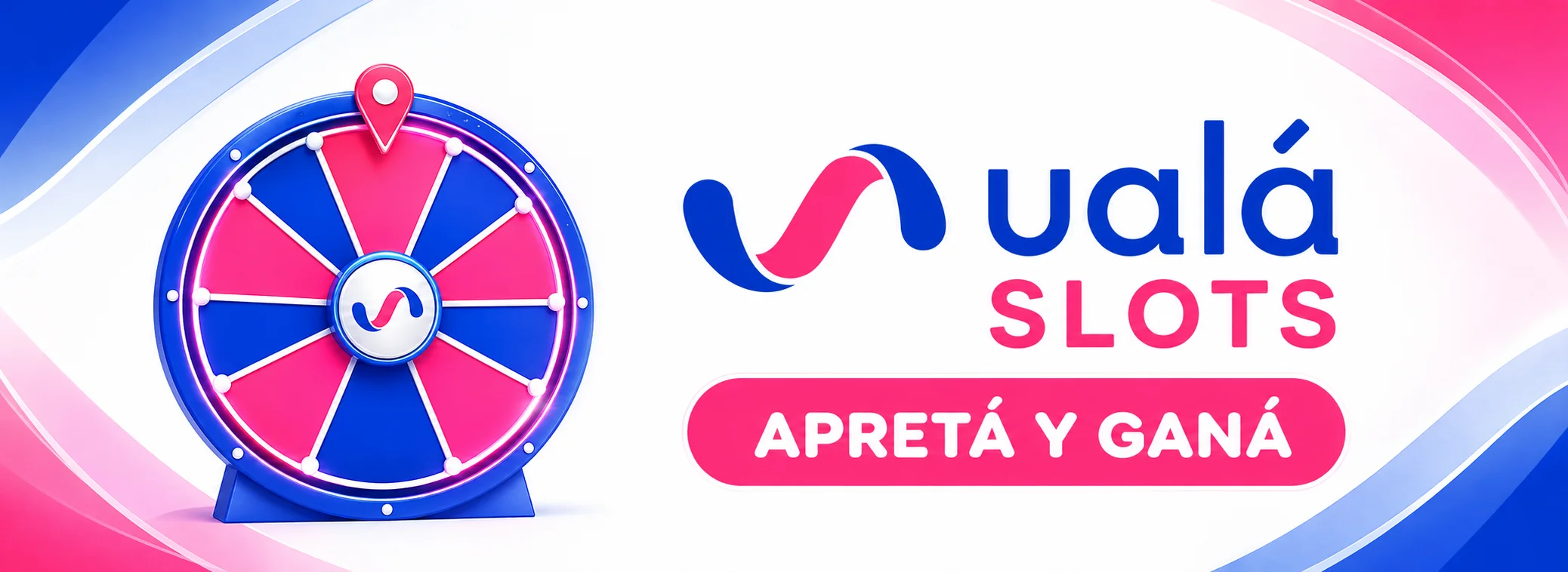 Ruleta de premios de Uala Slots con el bono de 100% hasta $300.000 y 200 giros gratis